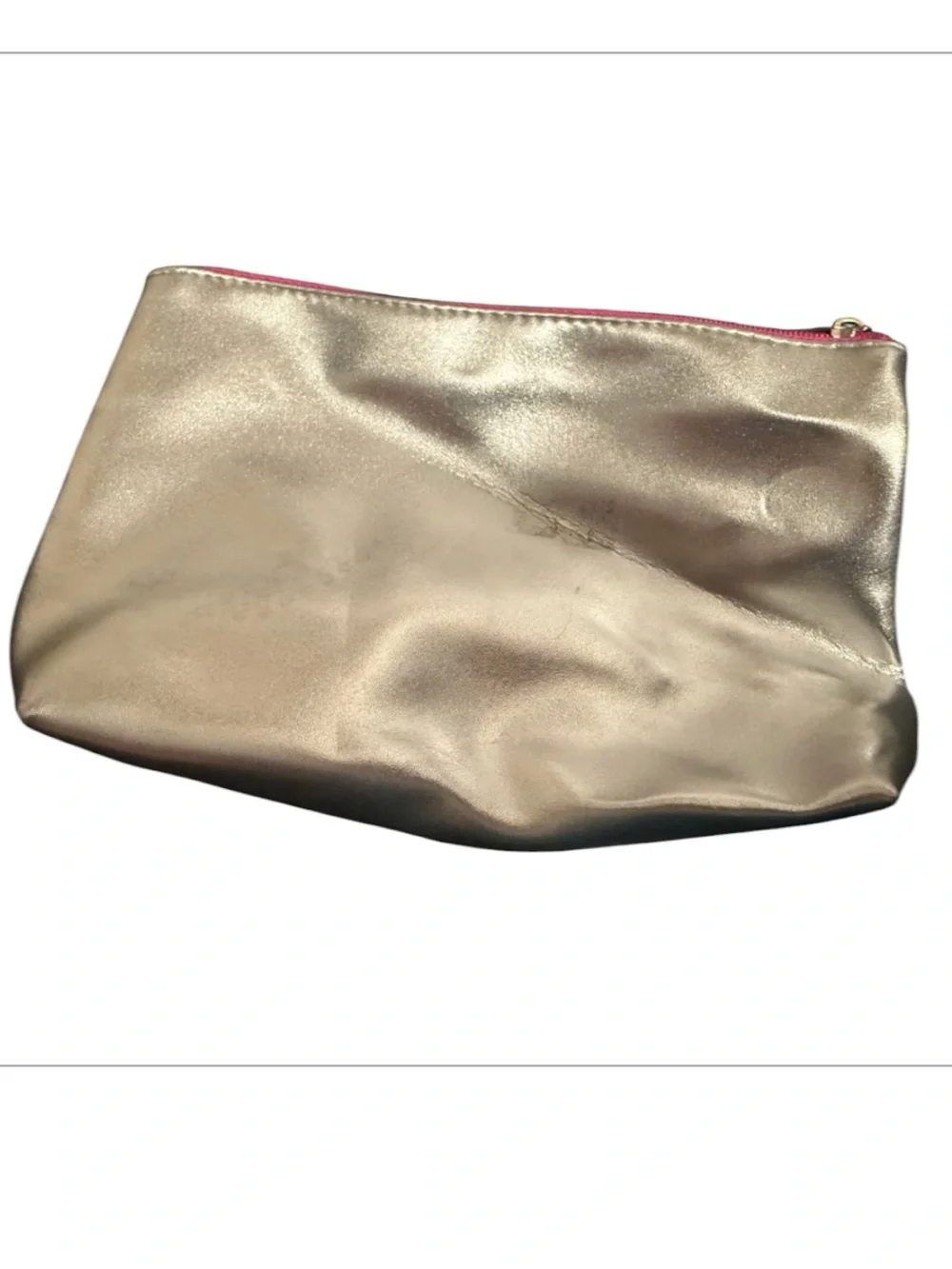 Clinique Silver and Pink Perforated Cosmetic Pouch - Women Bags